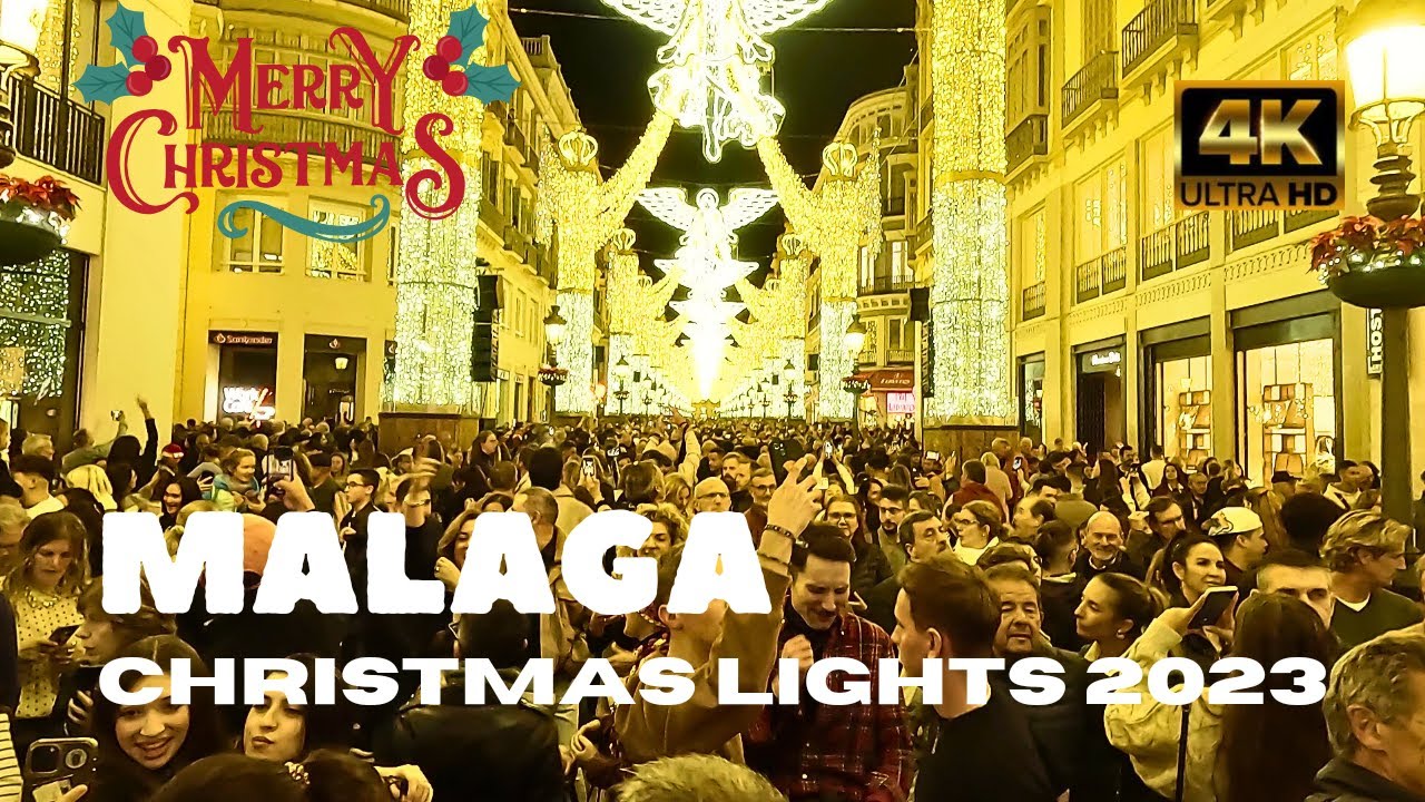 christmas lights in malaga spain