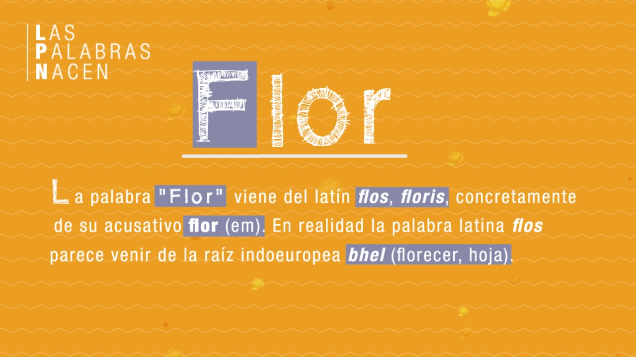 origen de la palabra flor