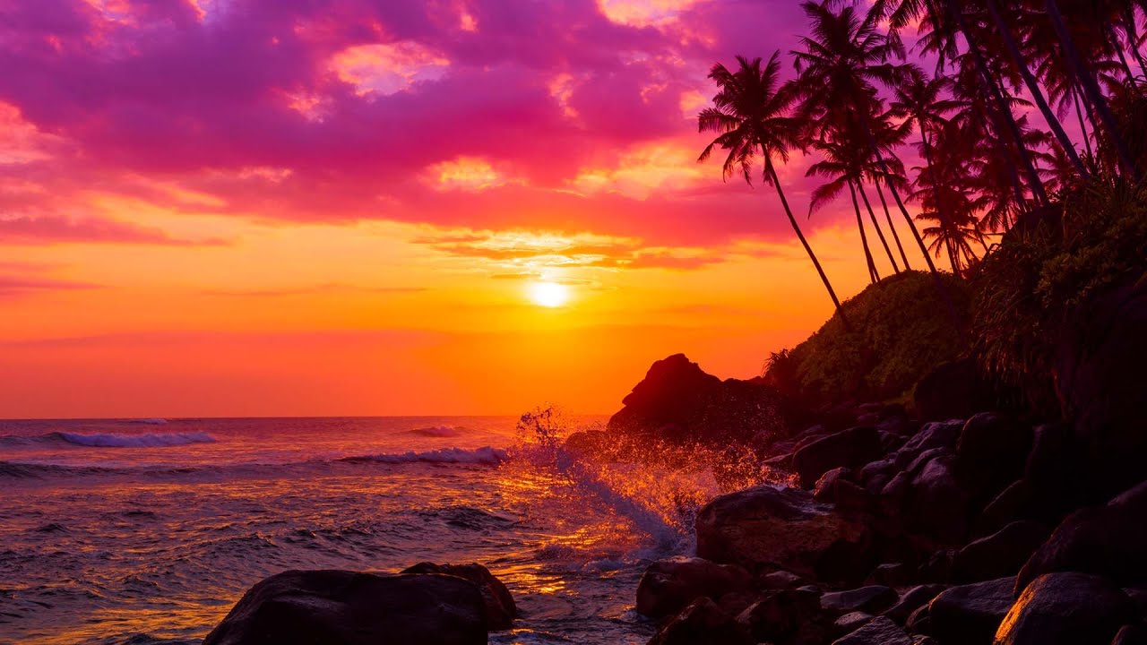 puesta de sol en el mar