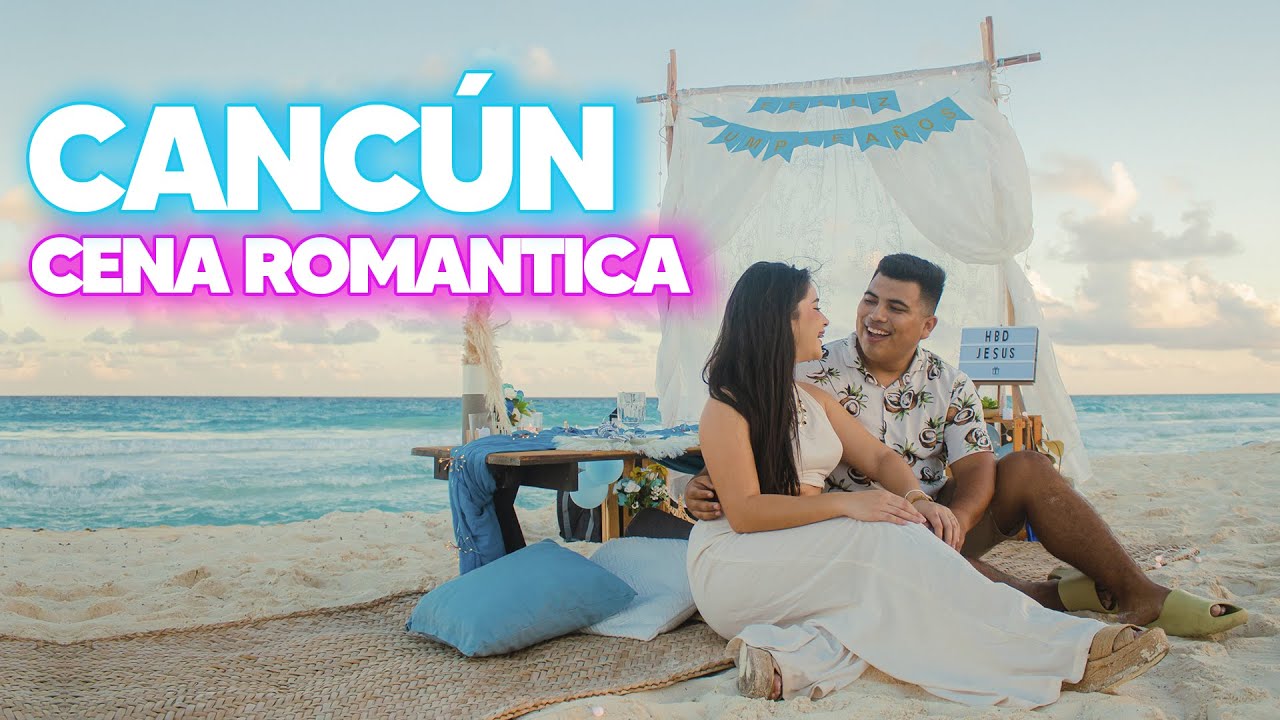 cena romantica en la playa