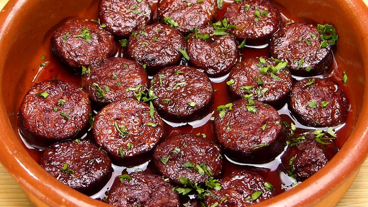 receta chorizos al vino tinto
